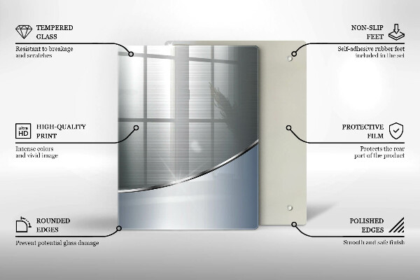 Glass worktop saver Pattern metal abstraction
