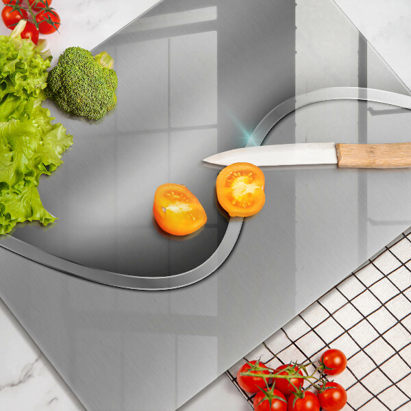 Worktop heat protector Silver metal abstraction