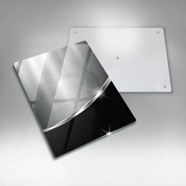 Glass worktop saver Abstraction with metal