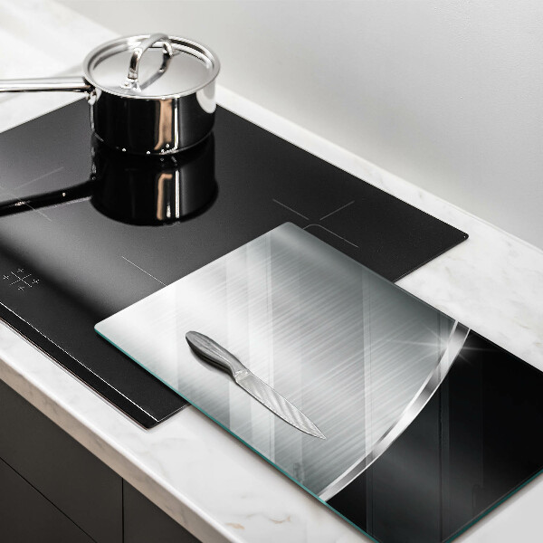 Glass worktop saver Abstraction with metal