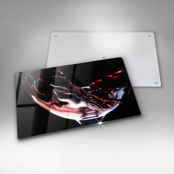 Kitchen worktop saver A glass of red wine
