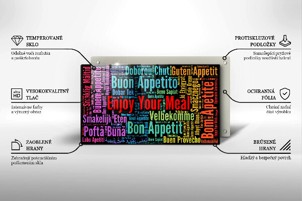 Kitchen worktop saver Enjoy your meal transcriptions