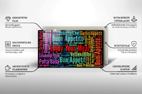 Kitchen worktop saver Enjoy your meal transcriptions