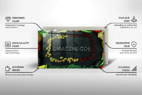 Kitchen worktop saver The inscription Tasty!