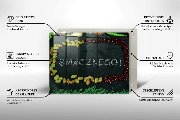 Kitchen worktop saver The inscription Tasty!