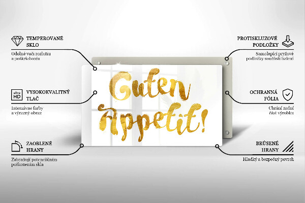 Kitchen worktop saver The inscription GUTEN APPETIT!