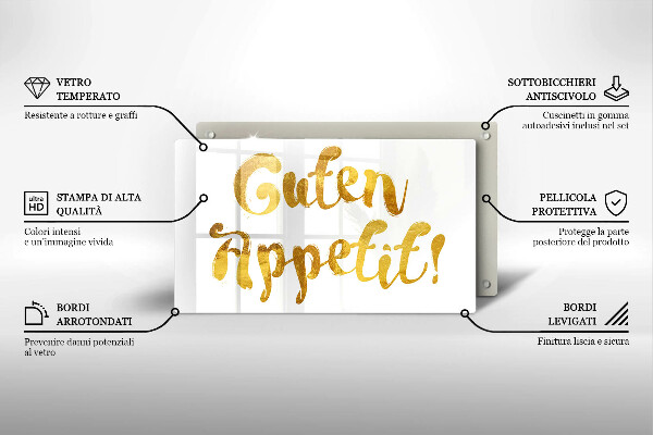 Kitchen worktop saver The inscription GUTEN APPETIT!