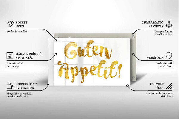 Kitchen worktop saver The inscription GUTEN APPETIT!