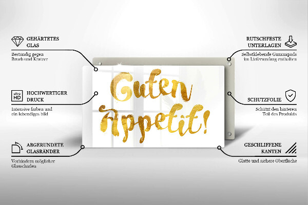 Kitchen worktop saver The inscription GUTEN APPETIT!