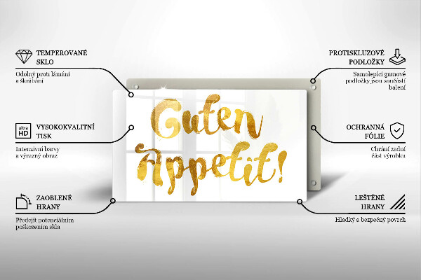 Kitchen worktop saver The inscription GUTEN APPETIT!