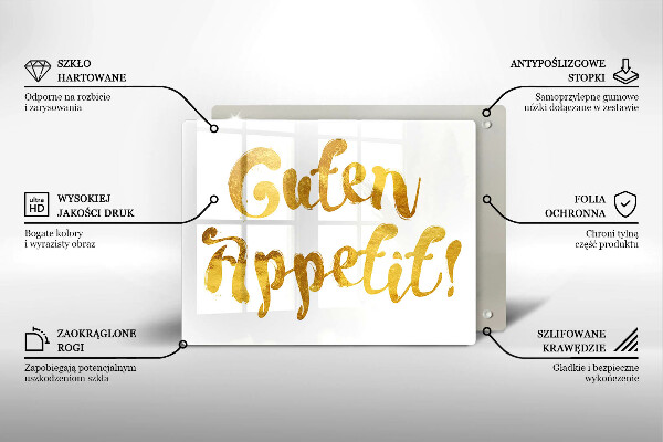 Kitchen worktop saver The inscription GUTEN APPETIT!