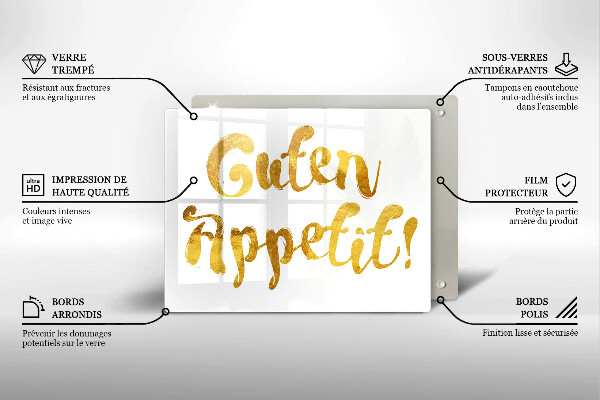 Kitchen worktop saver The inscription GUTEN APPETIT!