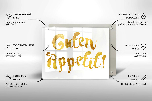 Kitchen worktop saver The inscription GUTEN APPETIT!