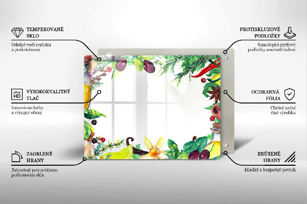 Kitchen worktop saver Painted food