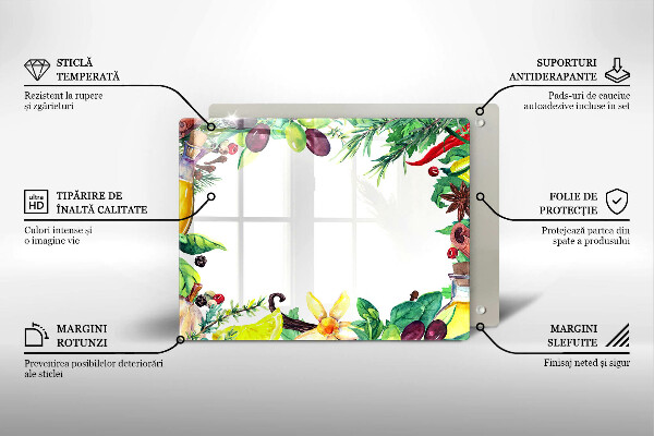 Kitchen worktop saver Painted food