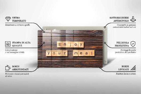 Kitchen worktop saver The inscription Enjoy Your Meal