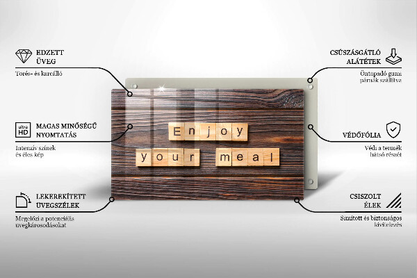 Kitchen worktop saver The inscription Enjoy Your Meal