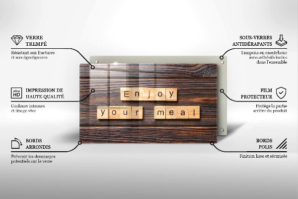 Kitchen worktop saver The inscription Enjoy Your Meal