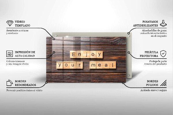 Kitchen worktop saver The inscription Enjoy Your Meal