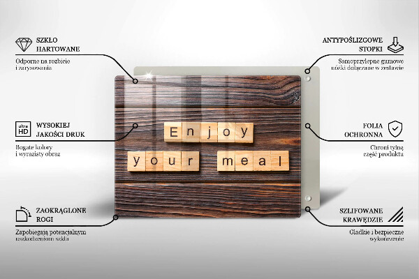 Kitchen worktop saver The inscription Enjoy Your Meal