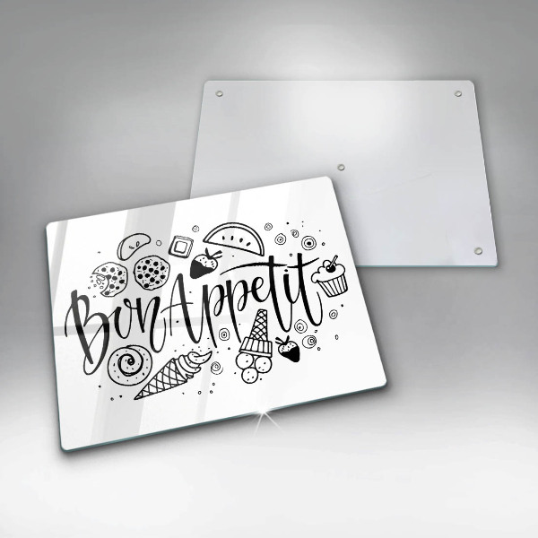 Glass worktop saver The inscription Bon Appetit