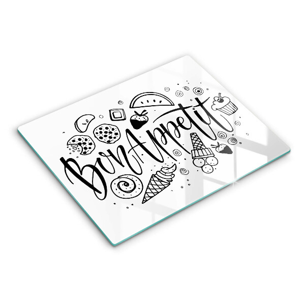 Glass worktop saver The inscription Bon Appetit