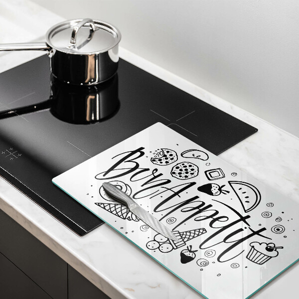 Glass worktop saver The inscription Bon Appetit
