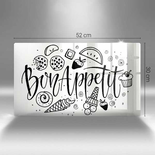 Glass worktop saver The inscription Bon Appetit