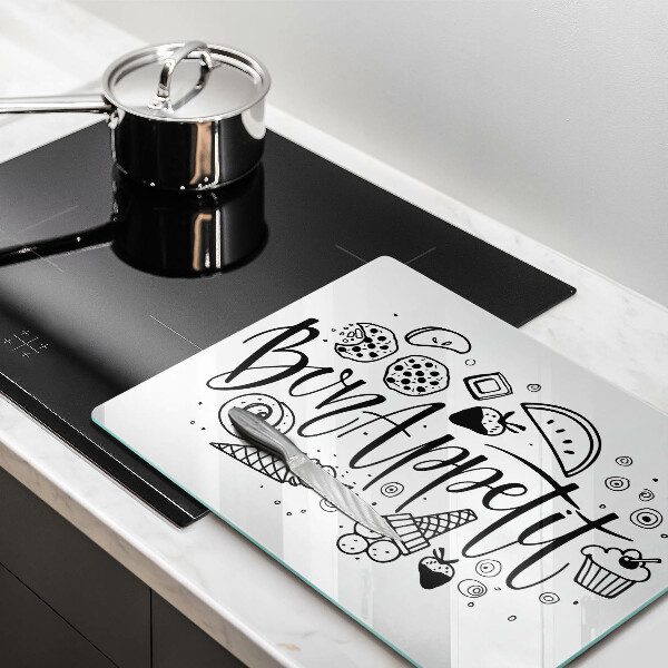 Glass worktop saver The inscription Bon Appetit