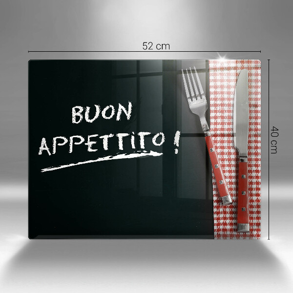 Induction hob protector The inscription Buon Appetito!