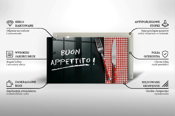 Induction hob protector The inscription Buon Appetito!