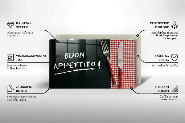 Induction hob protector The inscription Buon Appetito!