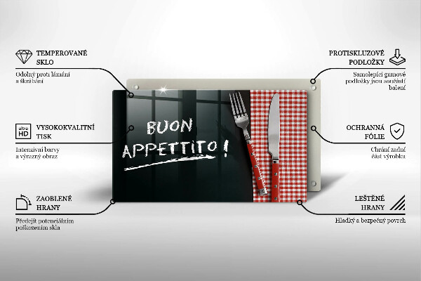 Induction hob protector The inscription Buon Appetito!