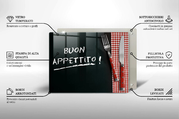 Induction hob protector The inscription Buon Appetito!