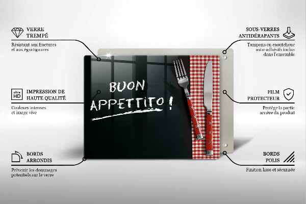 Induction hob protector The inscription Buon Appetito!