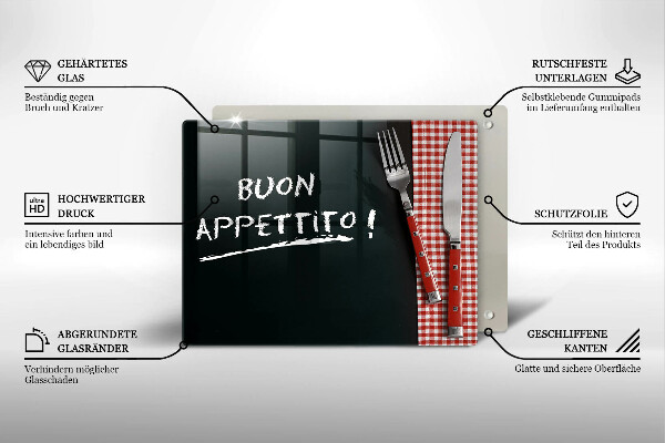 Induction hob protector The inscription Buon Appetito!