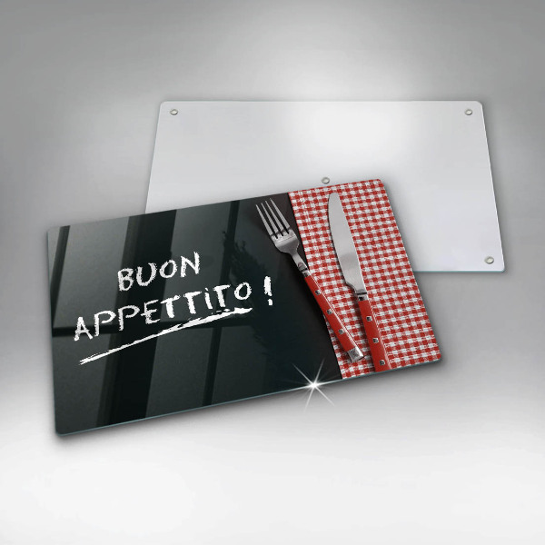 Induction hob protector The inscription Buon Appetito!