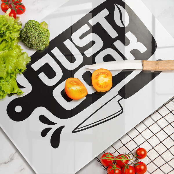 Induction hob protector Kitchen inscription Just Cook