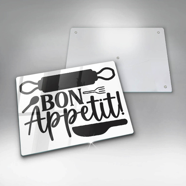 Glass worktop saver The inscription Bon Appetit