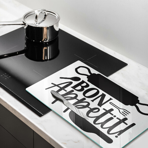 Glass worktop saver The inscription Bon Appetit