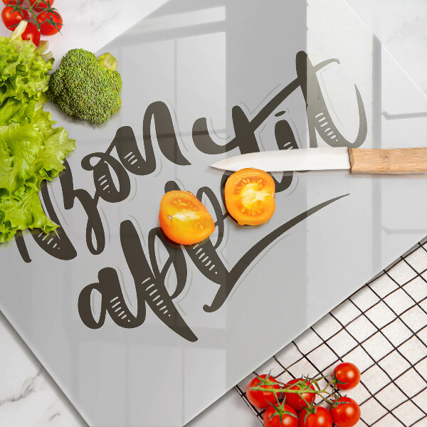 Glass worktop saver The inscription Bon Appetit