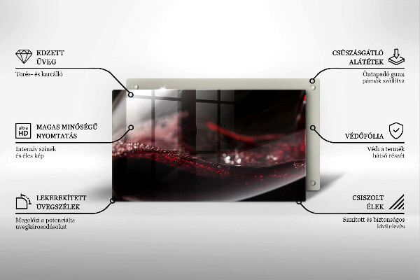 Glass worktop saver Red wine glass