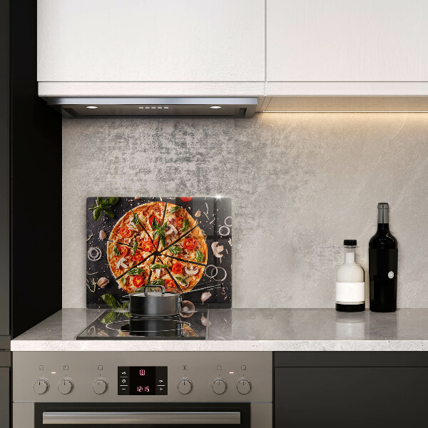 Glass worktop saver Pizza with mushrooms