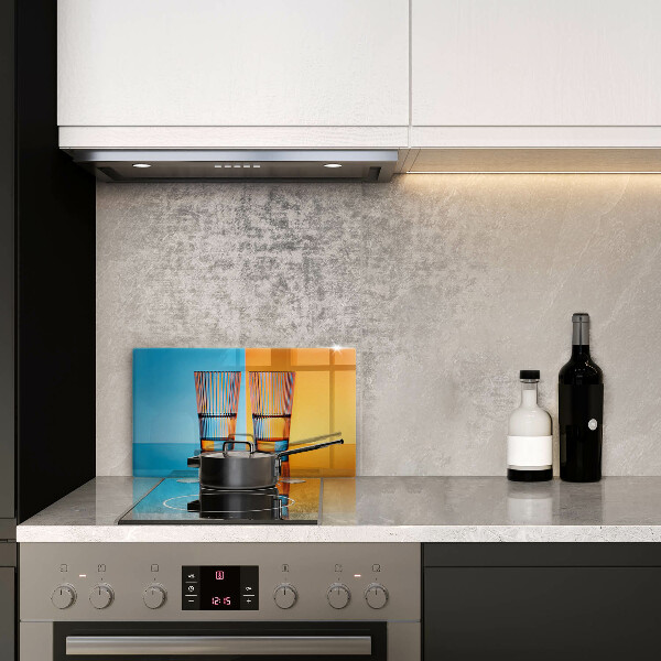 Glass worktop saver Two glasses of water