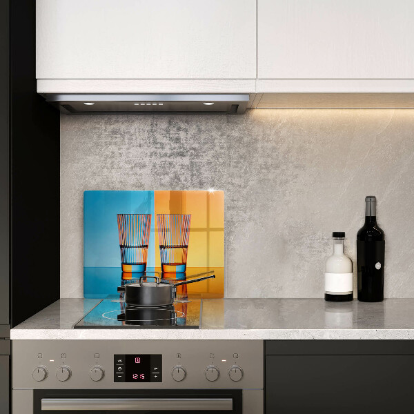 Glass worktop saver Two glasses of water