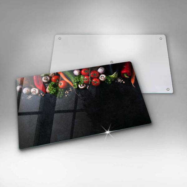 Glass worktop saver Colorful vegetables