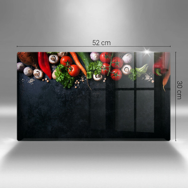 Glass worktop saver Colorful vegetables