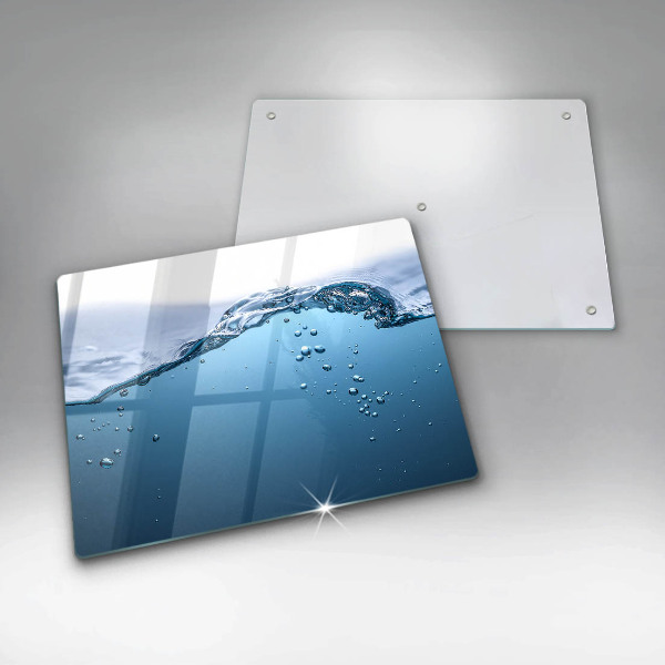 Glass worktop saver Blue water