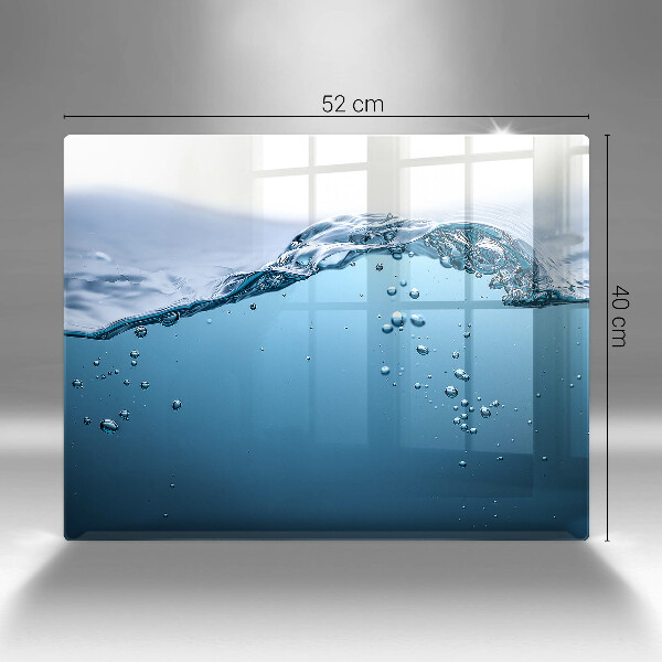 Glass worktop saver Blue water