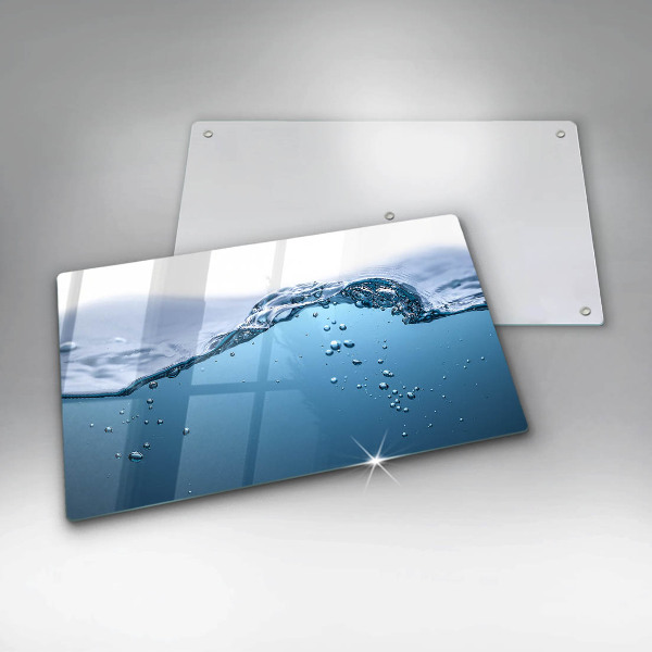 Glass worktop saver Blue water